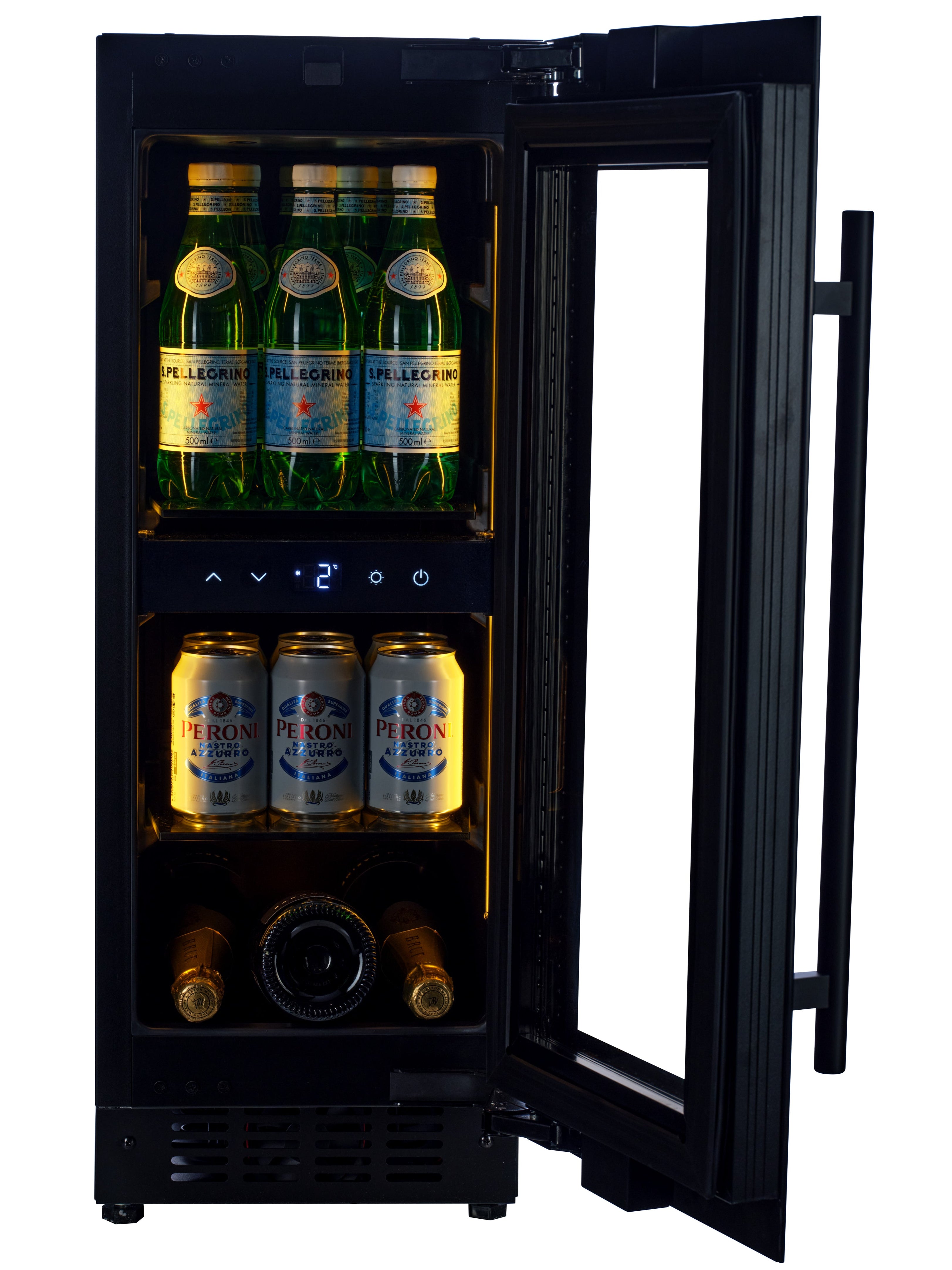 BV34B-TO - Frigorífico para bebidas Push 2 Open - 118L - Vidrio negro