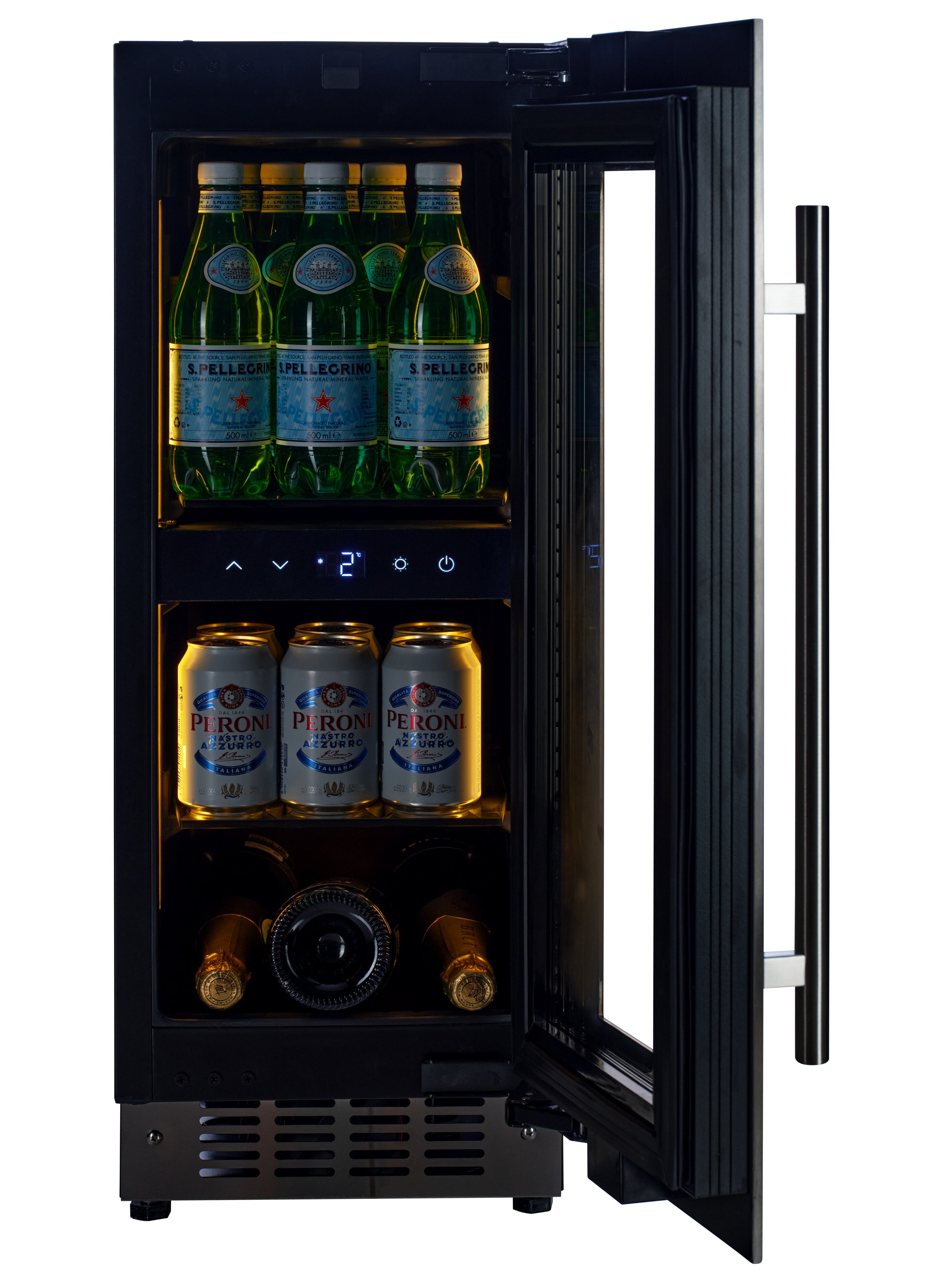 BV34B-TO - Frigorífico para bebidas Push 2 Open - 118L - Vidrio negro
