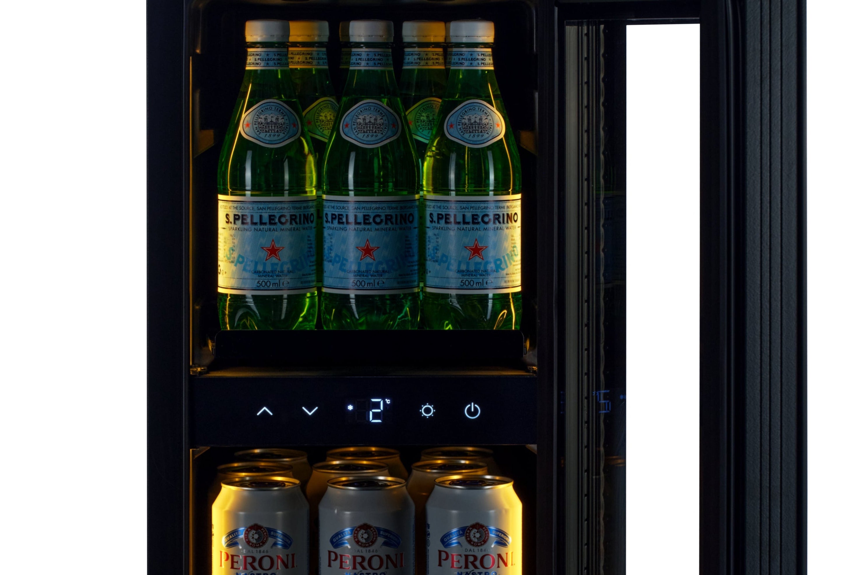 BV34B-TO - Frigorífico para bebidas Push 2 Open - 118L - Vidrio negro
