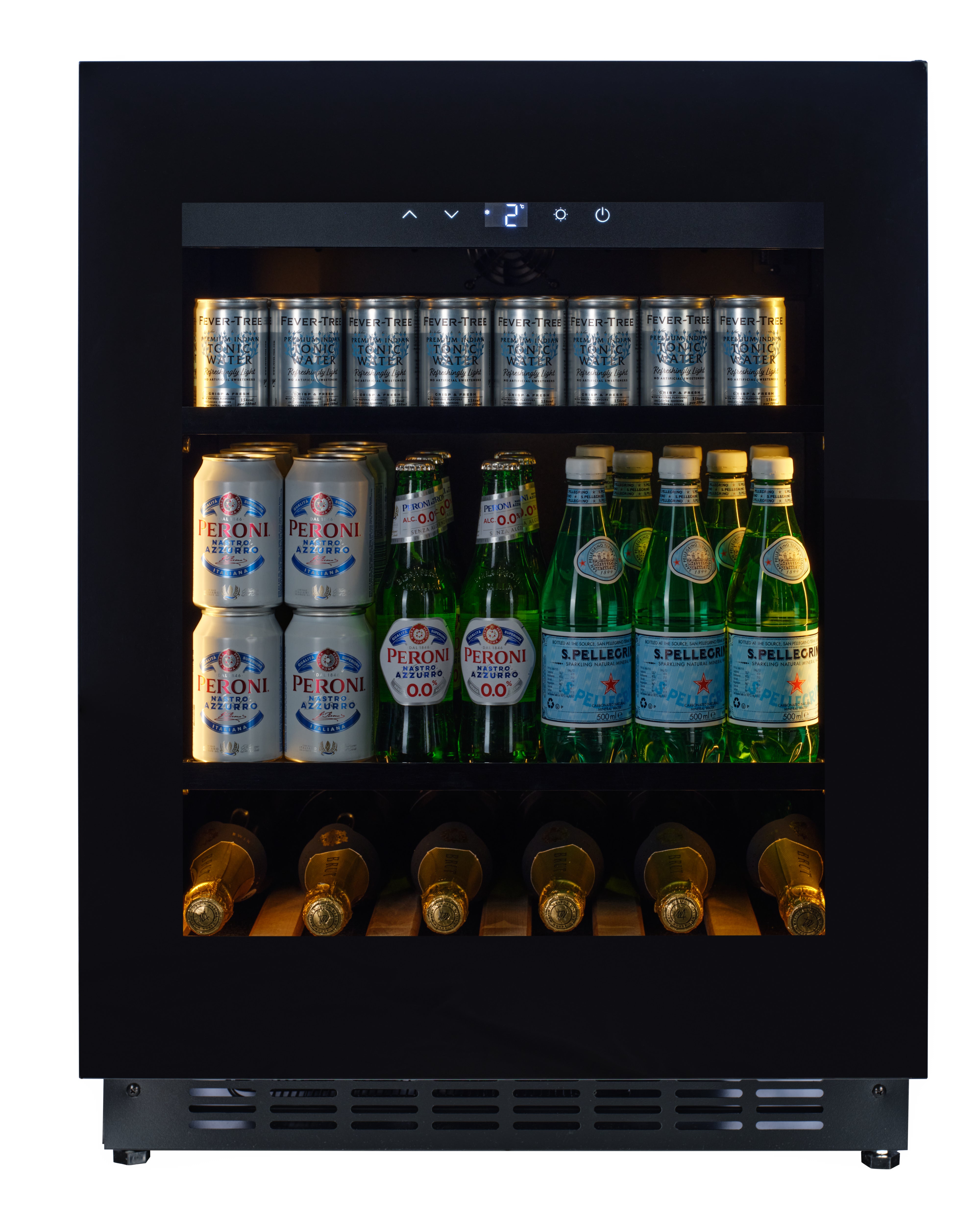 BV34B-TO - Frigorífico para bebidas Push 2 Open - 118L - Vidrio negro
