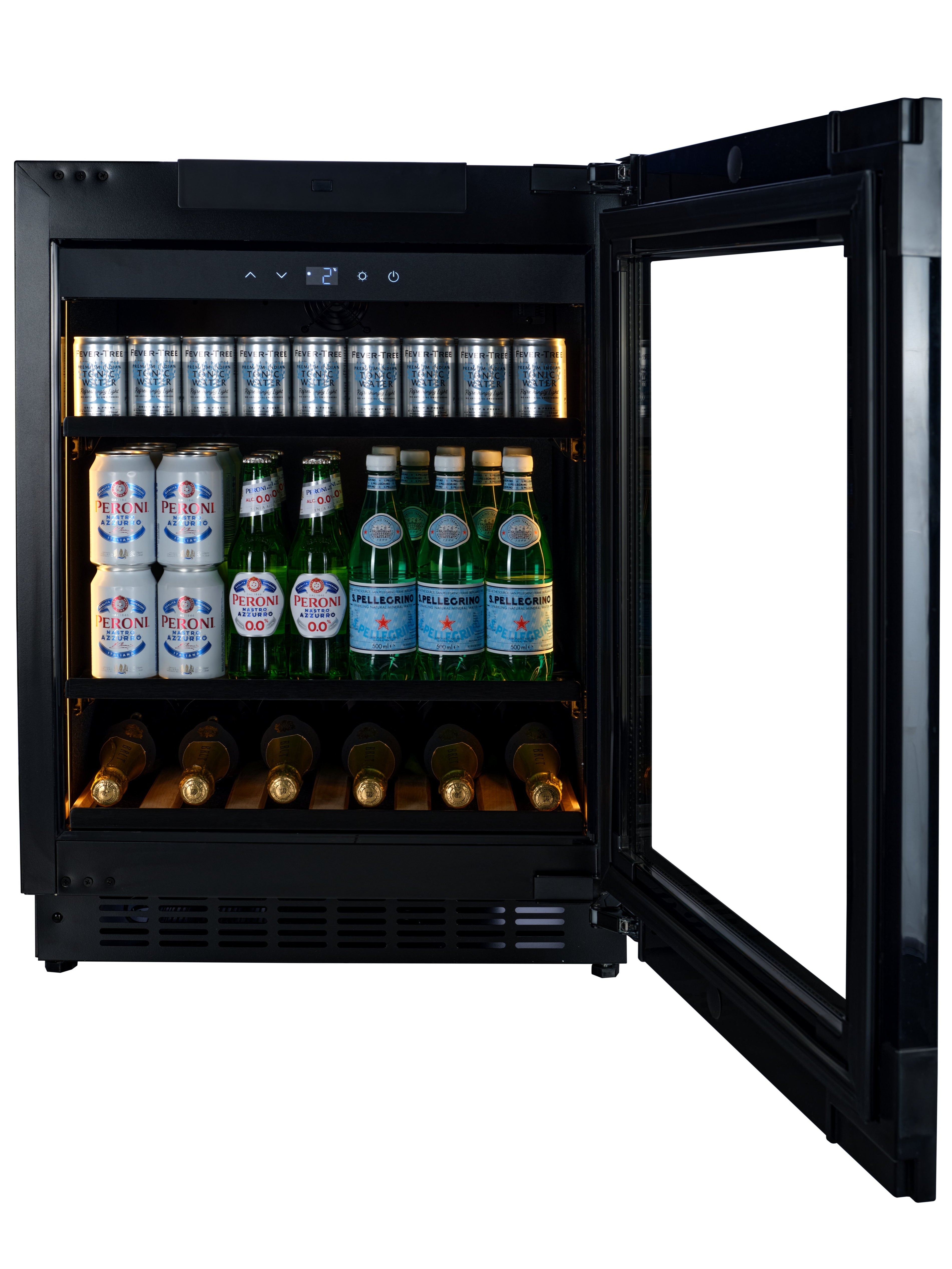 BV34B-TO - Frigorífico para bebidas Push 2 Open - 118L - Vidrio negro