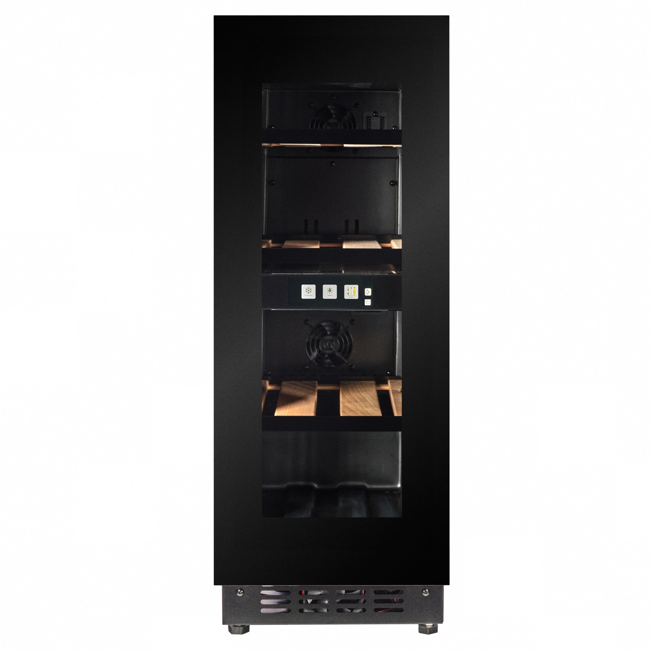 TFT-W18B-TO - Push 2 Open Wine Fridge - 18 Bottle - Black Glass