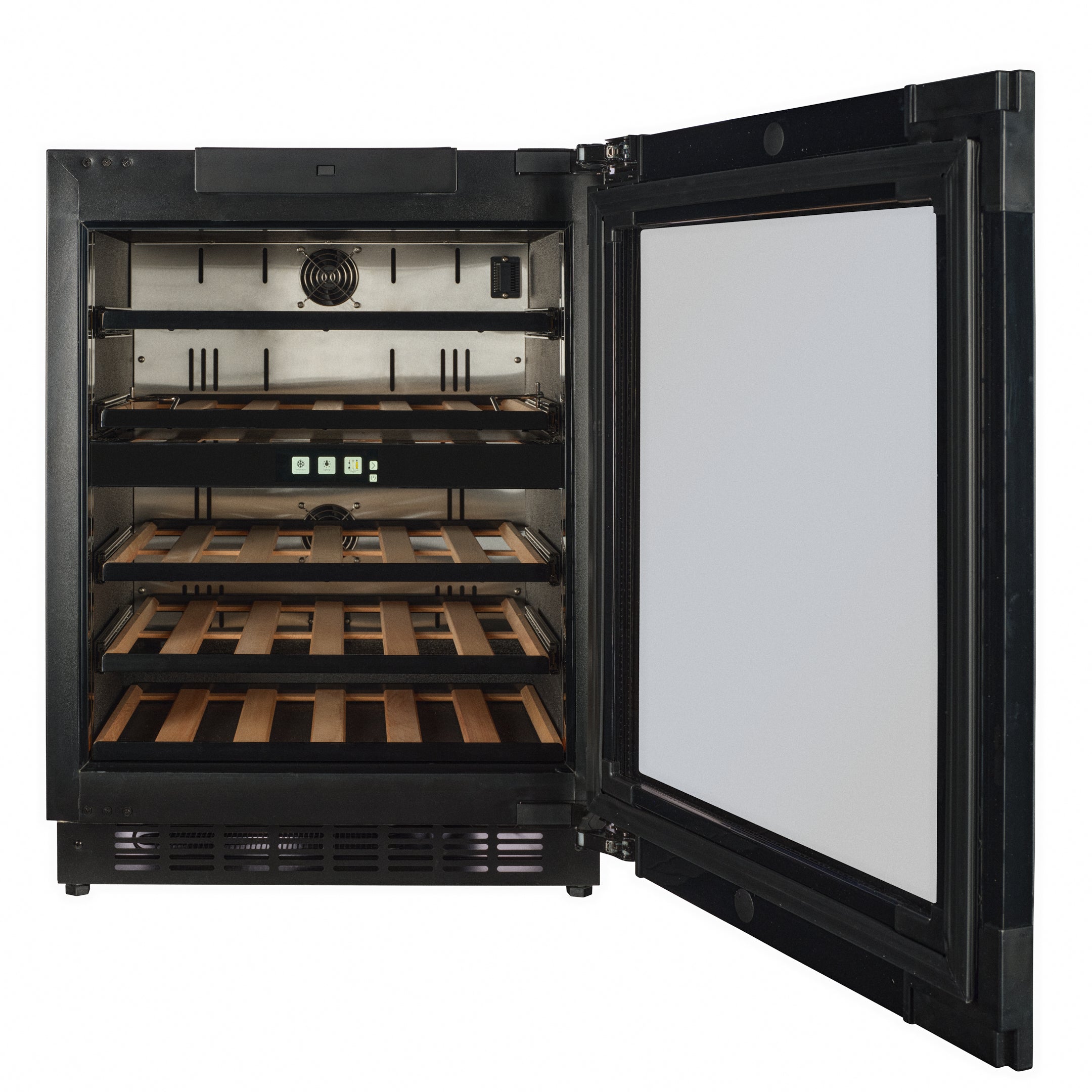 TFT-W34B-TO - Push 2 Open Wine Fridge - 36 Bottle - Black Glass