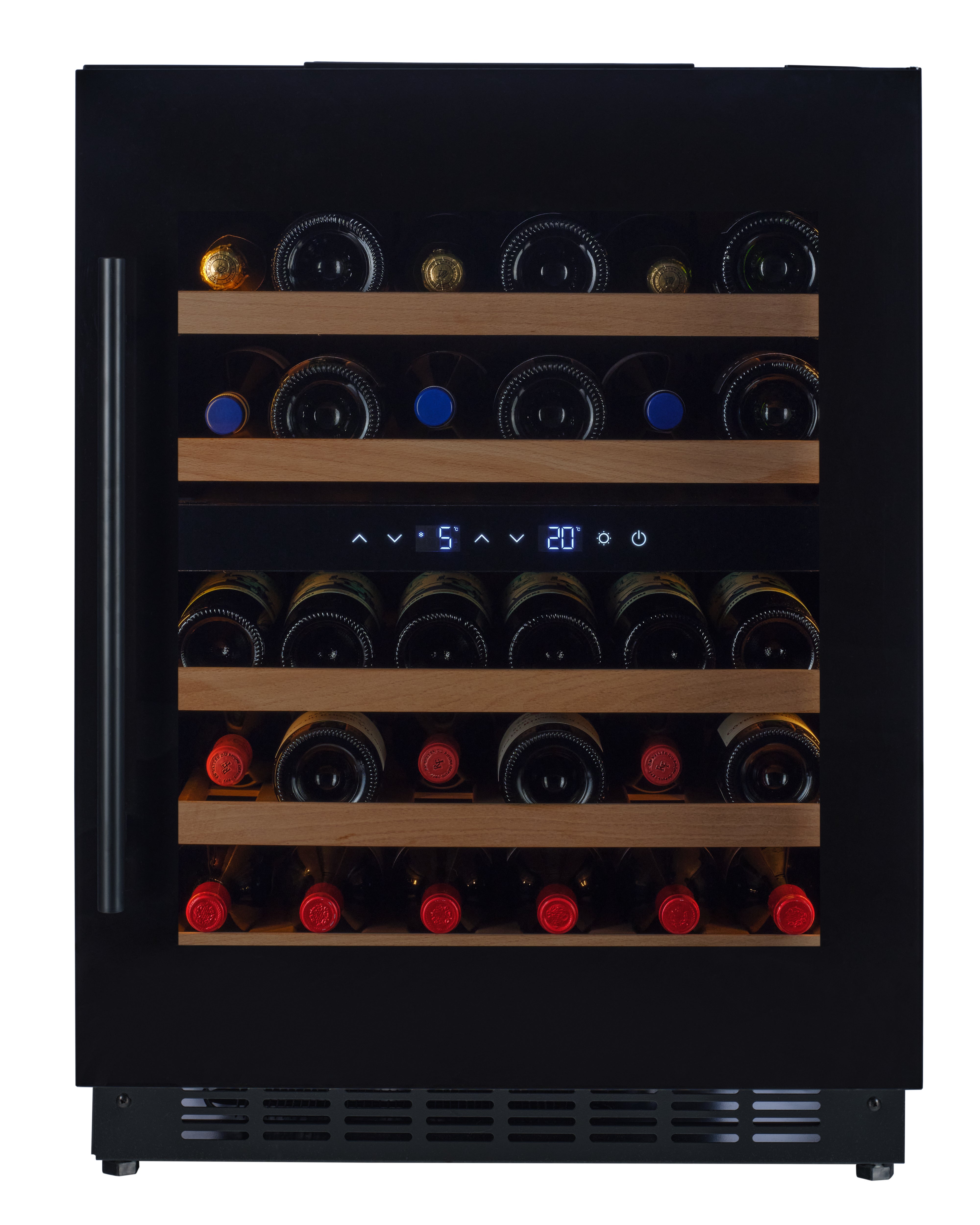 W34-BH - Nevera para vinos - 36 botellas - Cristal negro