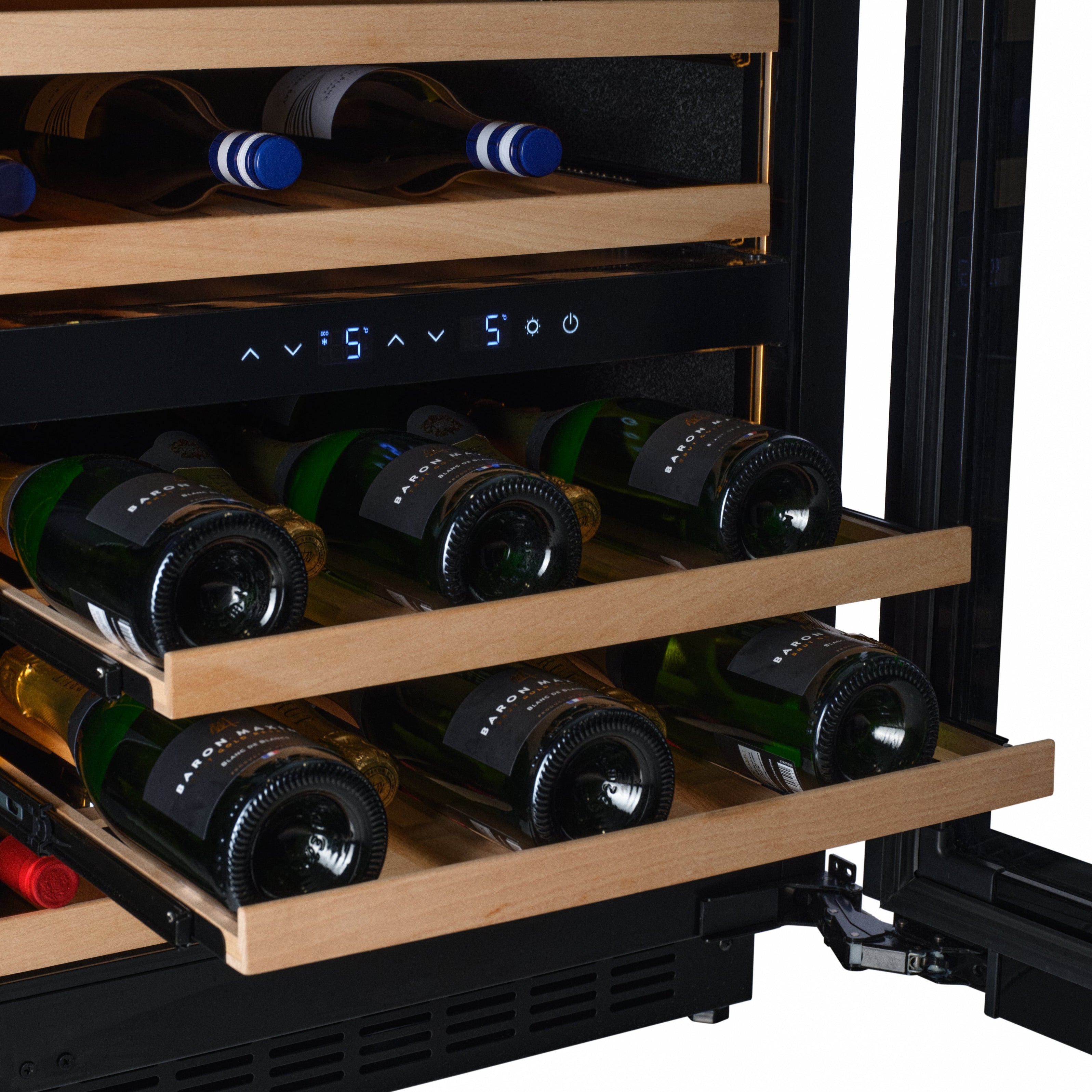 W34-BH - Nevera para vinos - 36 botellas - Cristal negro