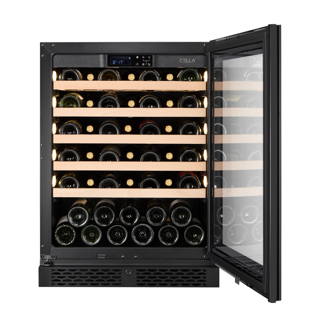 W46S-BLACK - Nevera para vino con capacidad para 46 botellas