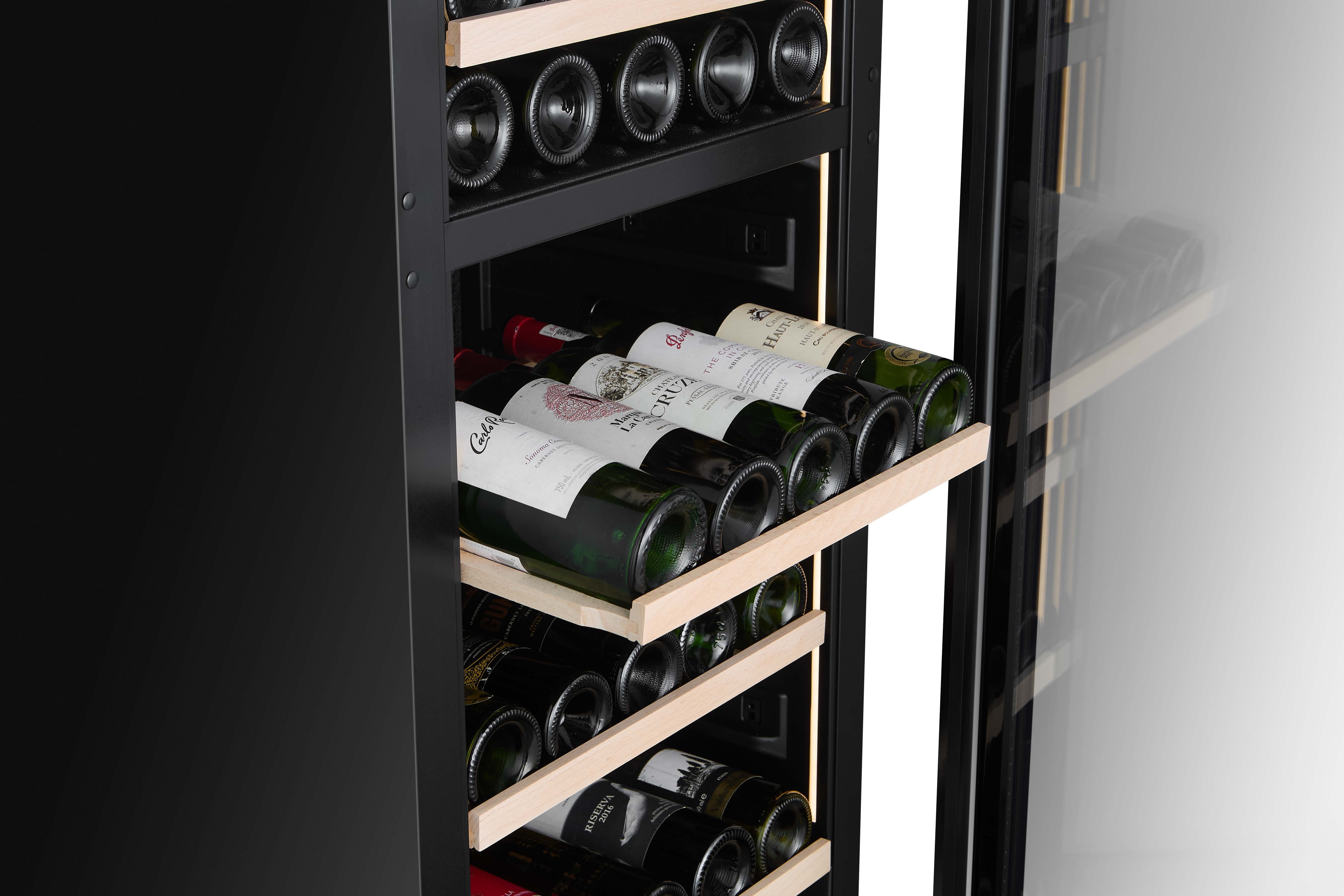 W75D-BLACK - Nevera para vinos con capacidad para 71 botellas