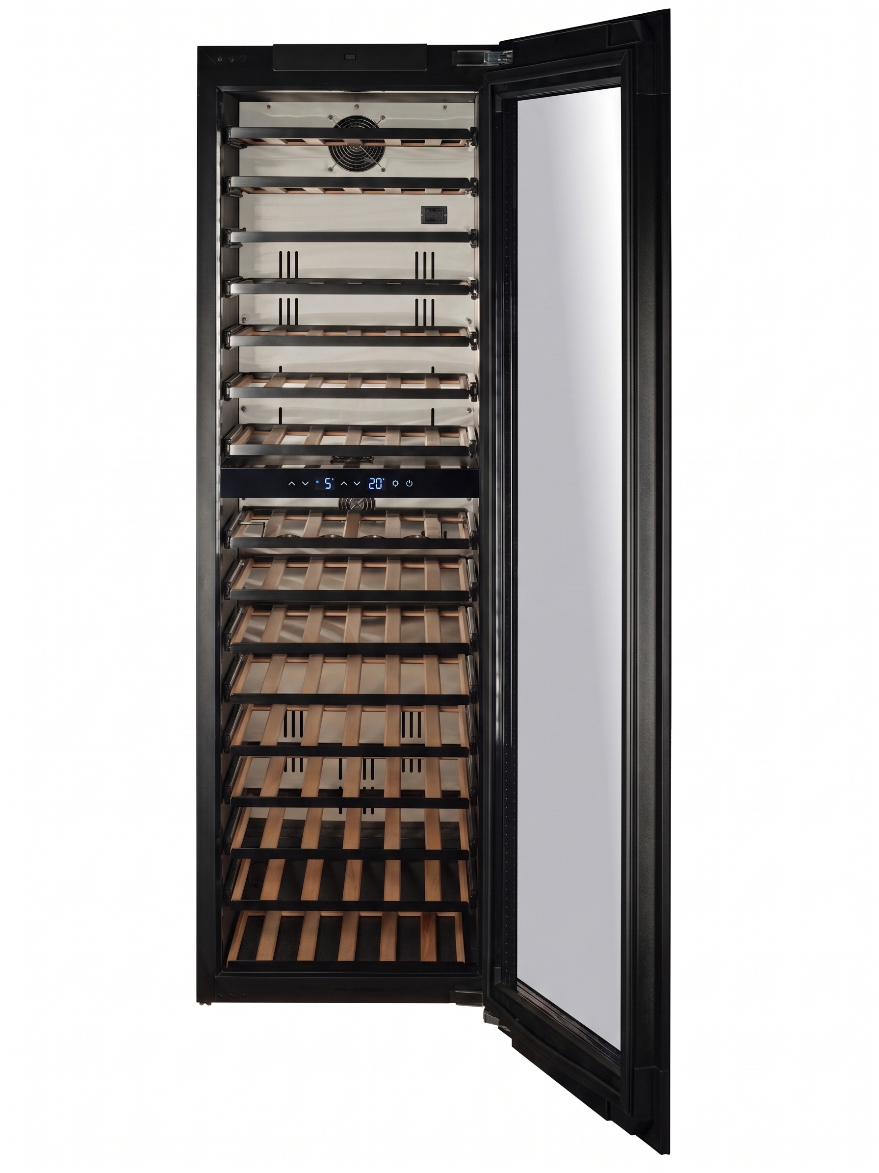 W96B-TO - Nevera para vinos integrada Push 2 Open - 255L - Cristal negro