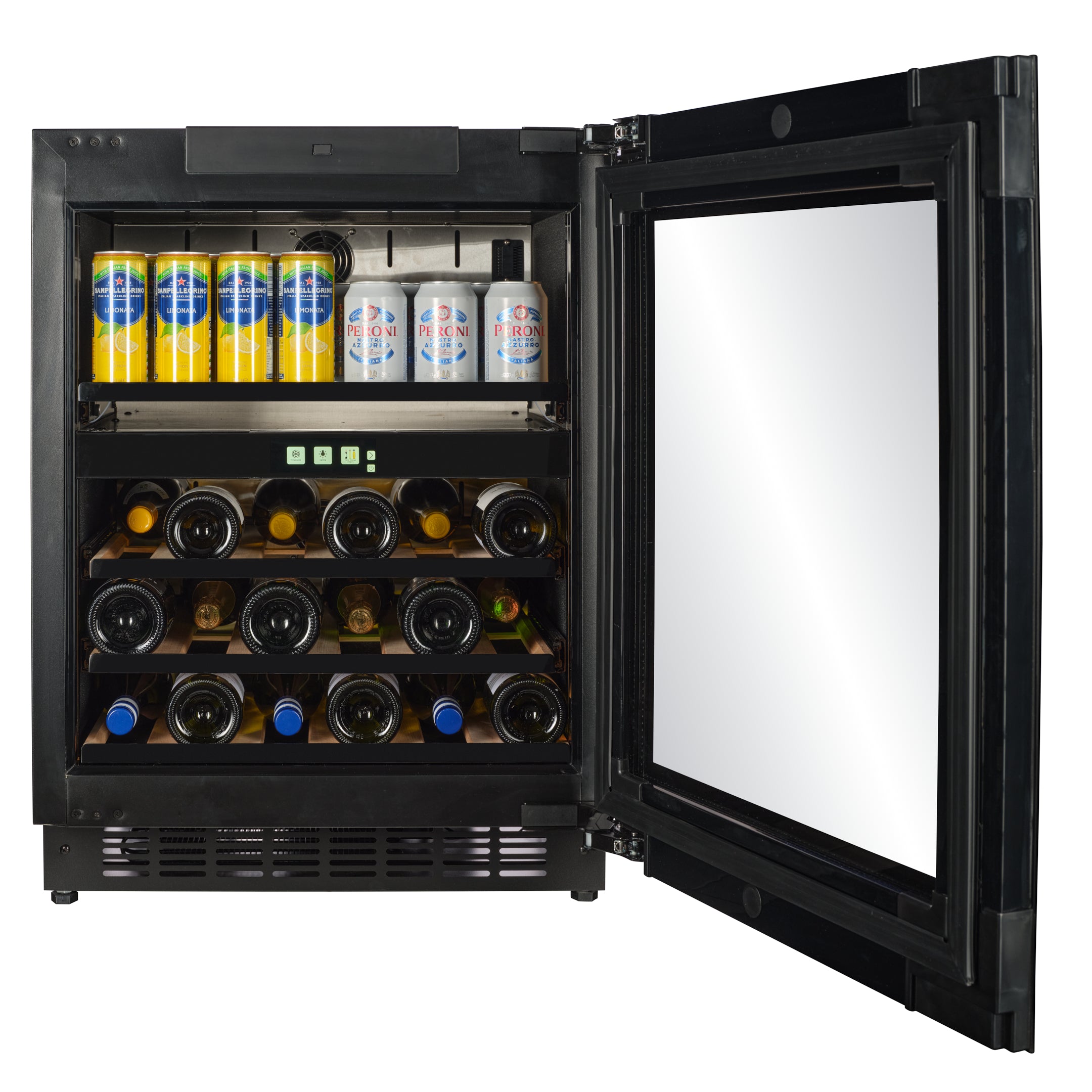 WBV36B-TO - Push 2 Open Beverage Centre - 22 Bottle/44 Cans - Black
