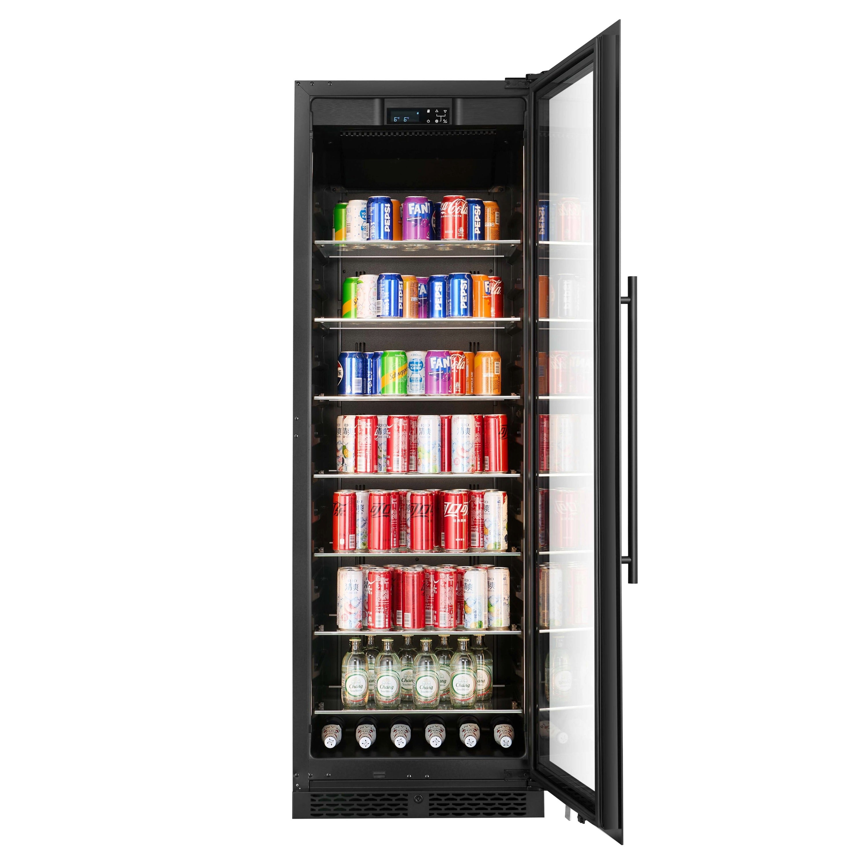 BV122S-BLACK - Refrigerador para bebidas con capacidad para 336 l y 315 latas
