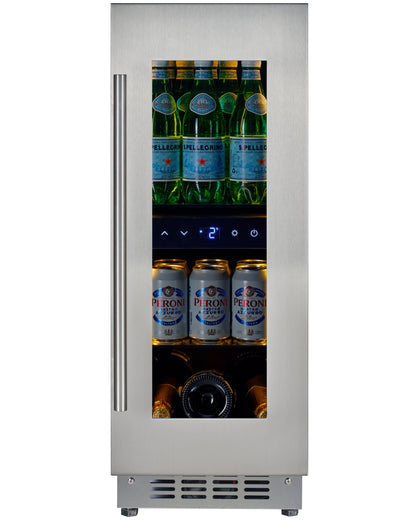 BV34B-TO - Frigorífico para bebidas Push 2 Open - 118L - Vidrio negro