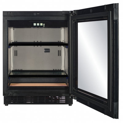 BV30B-TO - Diepte 450 mm - Druk-en-open-koelkast voor dranken - 77 l - Zwart glas