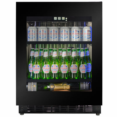 BV30B-TO - Diepte 450 mm - Druk-en-open-koelkast voor dranken - 77 l - Zwart glas