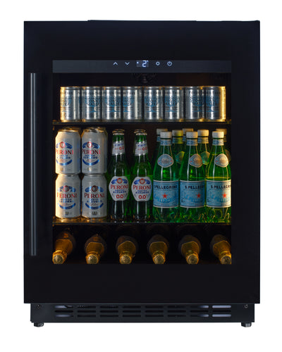 BV34-BH - Drankkoelkast - 118 l - Zwart glas