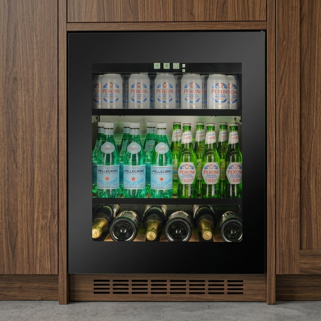 BV34B-TO - Frigorífico para bebidas Push 2 Open - 118L - Vidrio negro