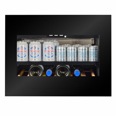 BVI-17B-TO - Geïntegreerde drankkoelkast met ‘Push To Open’-functie - 37 l - Zwart glas