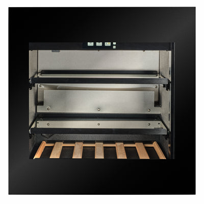 BVI-24B-TO - Geïntegreerde drankkoelkast met ‘Push To Open’-functie - 62 l - Zwart glas