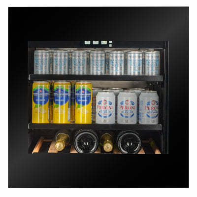 BVI-24B-TO - Geïntegreerde drankkoelkast met ‘Push To Open’-functie - 62 l - Zwart glas