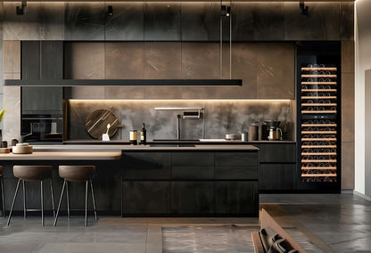 W96B-TO - Nevera para vinos integrada Push 2 Open - 255L - Cristal negro