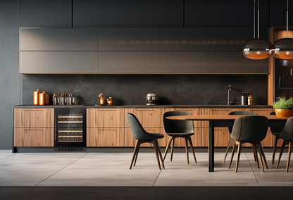 W34-BH - Wine Fridge - 36 Bottle - Black Glass