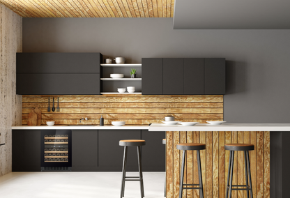 W34B-TO - Nevera para vinos con sistema Push 2 Open - 36 botellas - Cristal negro