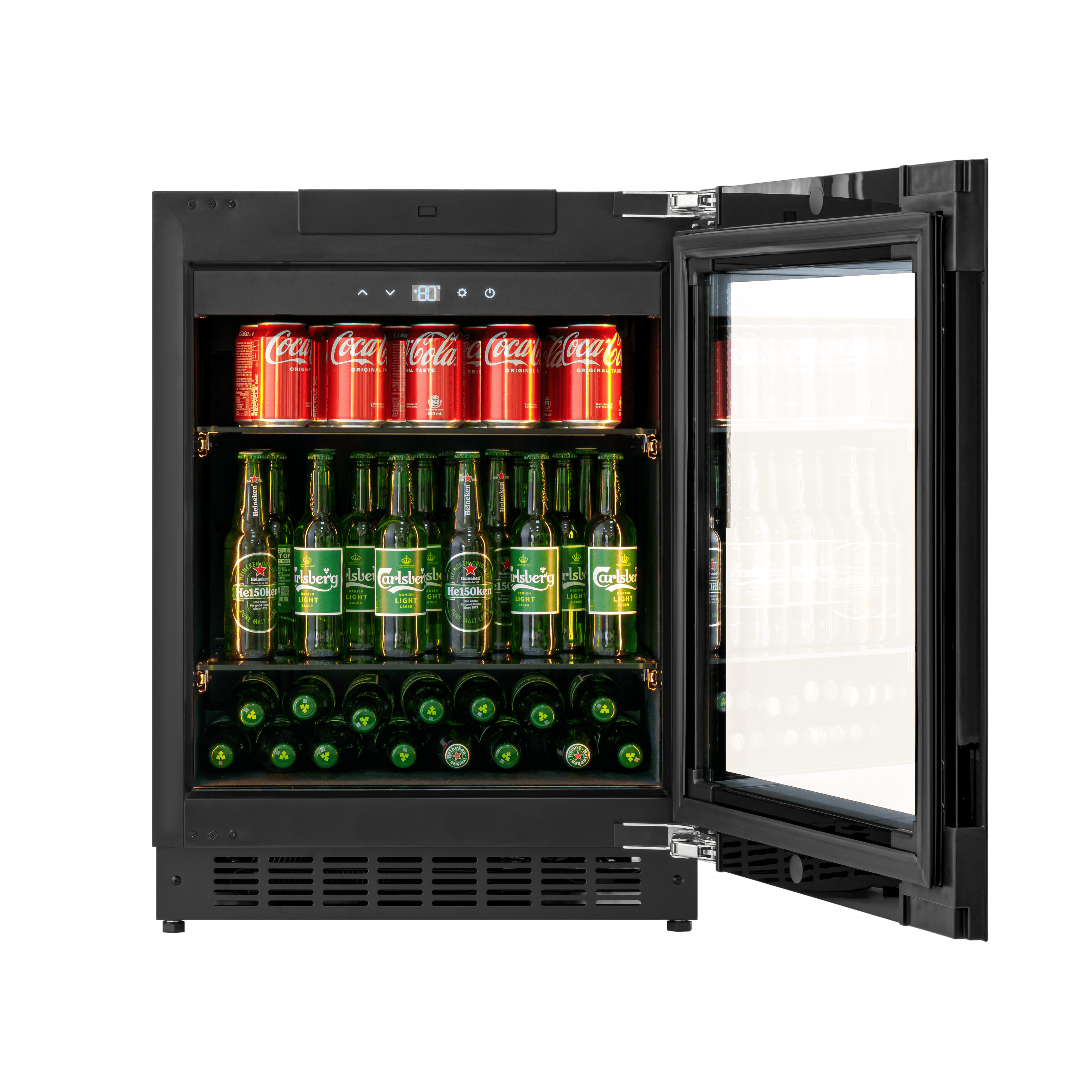 BV34B-TO - Frigorífico para bebidas Push 2 Open - 118L - Vidrio negro