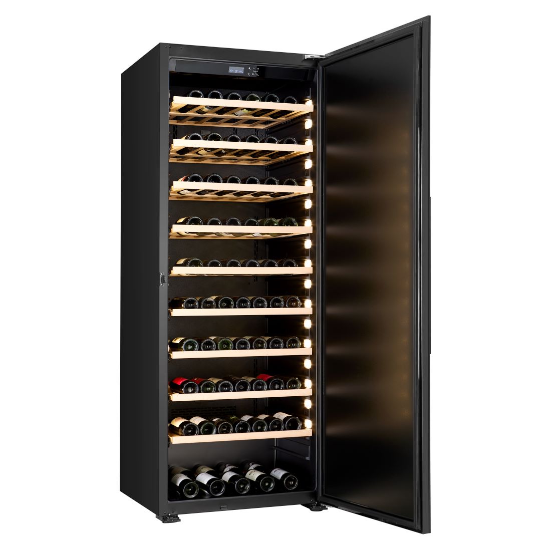 W300S-BLACK - Armario para almacenar vino con capacidad para 249 botellas