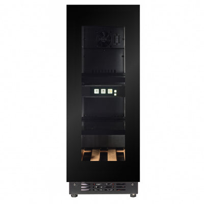 TFT-BV18B-TO - 300 mm breed - Druk-om-open-drankkoelkast - 51 l - Zwart glas