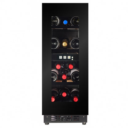 W18B-TO - Nevera para vinos con apertura automática - 18 botellas - Cristal negro