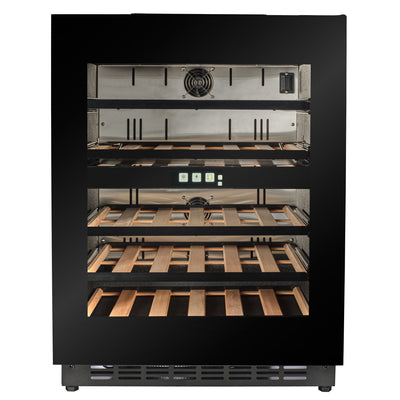 TFT-W34B-TO - Wijnkoelkast met ‘Push 2 Open’-functie – 36 flessen – zwart glas