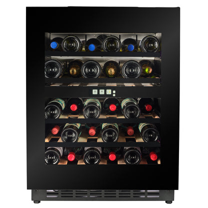 TFT-W34B-TO - Push 2 Open Wine Fridge - 36 Bottle - Black Glass