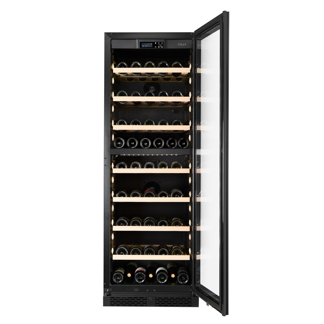 W154D-BLACK - Nevera para vino con capacidad para 154 botellas