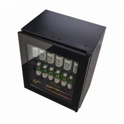 W30B-TO - 450 mm diep - Push2Open-wijnkoelkast - 33 flessen - zwart glas