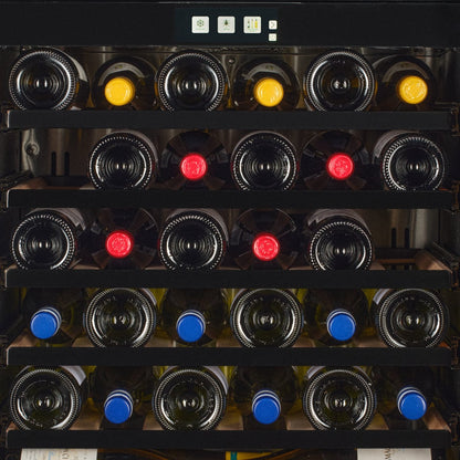 W30B-TO - 450mm Deep - Push2Open Wine Fridge - 33 Bottle - Black Glass