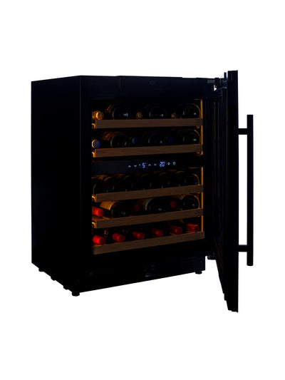 W34-BH - Wijnkoelkast - 36 flessen - Zwart glas