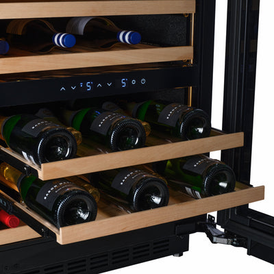 W34-BH - Wijnkoelkast - 36 flessen - Zwart glas