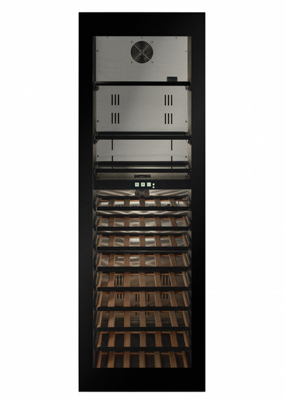 WBV99B-TO - Push To Open Integrated Beverage Center - Black Glass