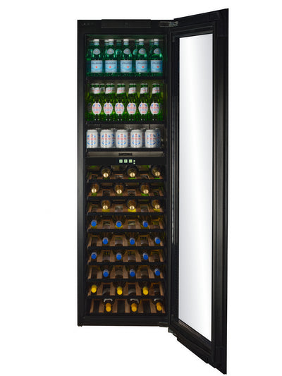 WBV99B-TO - Geïntegreerd drankcentrum met 'Push To Open'-functie - Zwart glas
