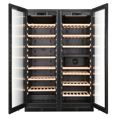 WFS163SD-BLACK - Combinatie van wijnkoeler en koelkast